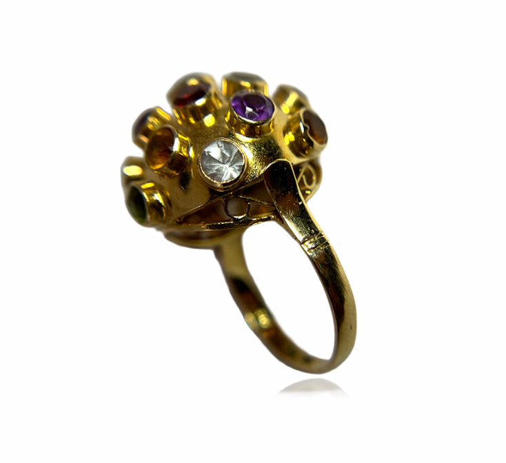 Gemstone Sputnik Ring