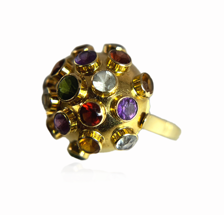 Gemstone Sputnik Ring