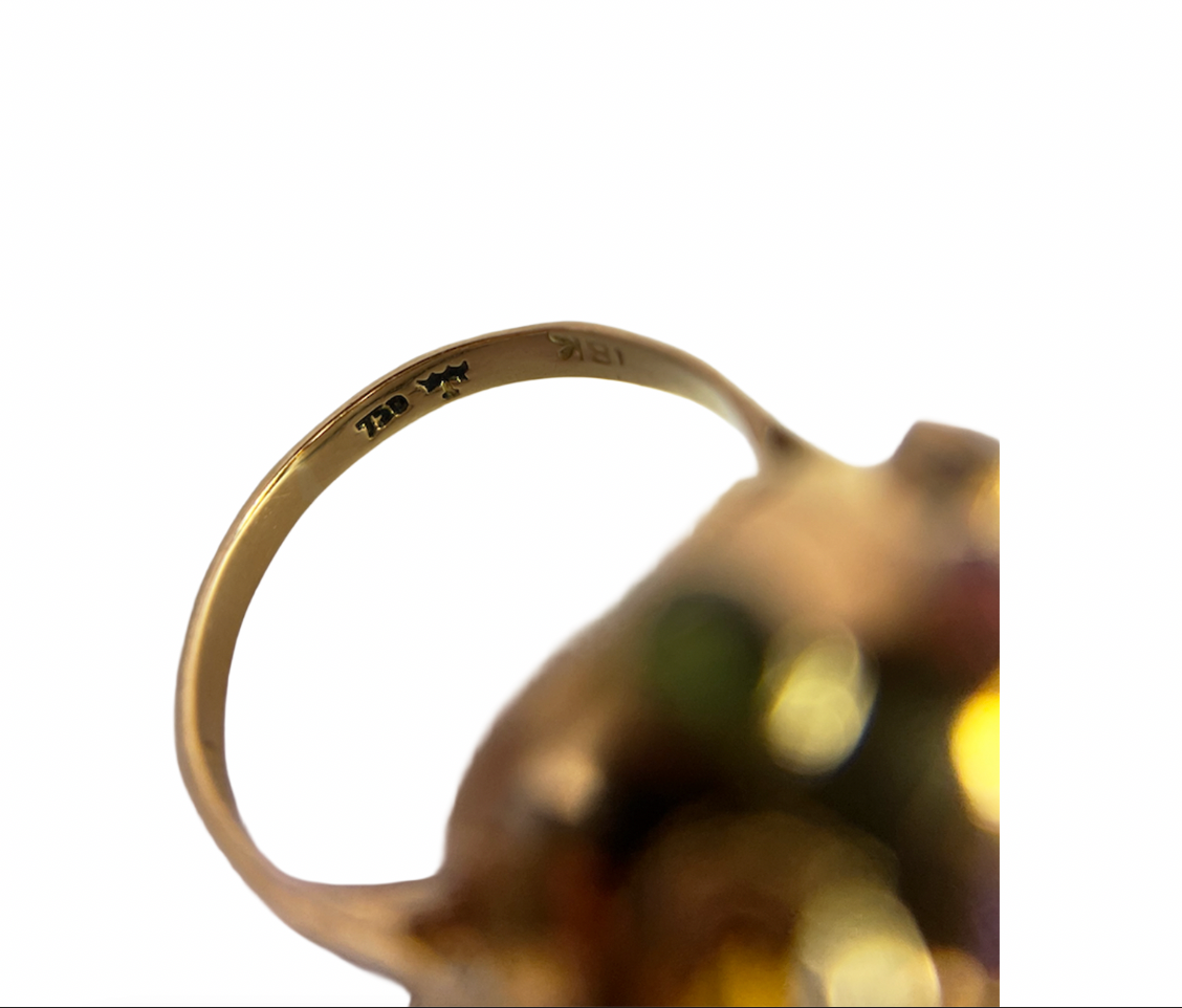 Gemstone Sputnik Ring