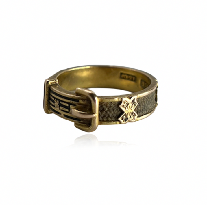 English Gold Buckle Ring