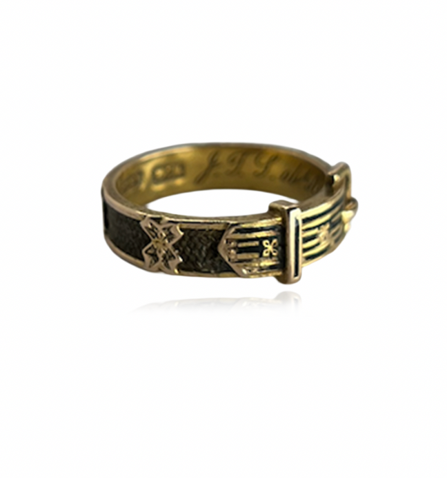 English Gold Buckle Ring