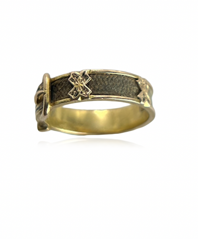 English Gold Buckle Ring