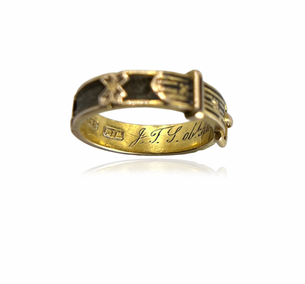 English Gold Buckle Ring