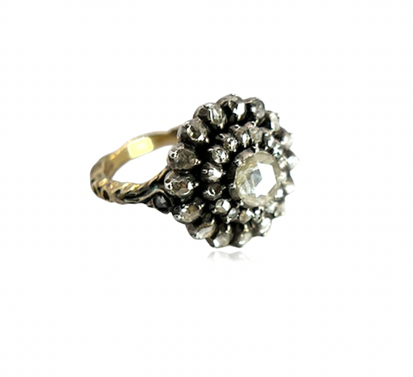 Rose Cut Diamond Ring