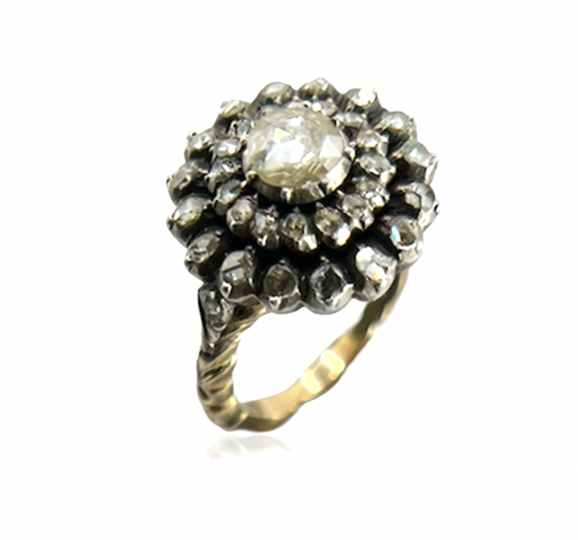 Rose Cut Diamond Ring