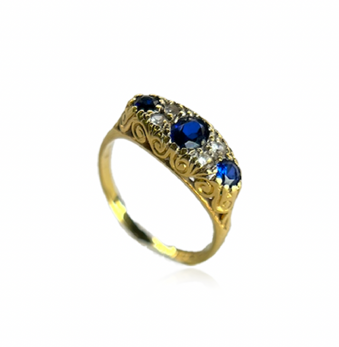 Ceylon Sapphire and Diamond Ring