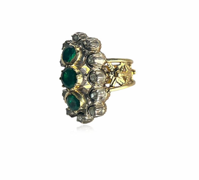 Emerald and Diamond Ring