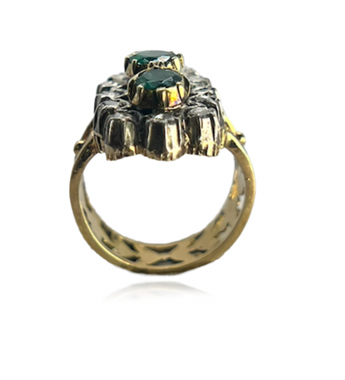 Emerald and Diamond Ring