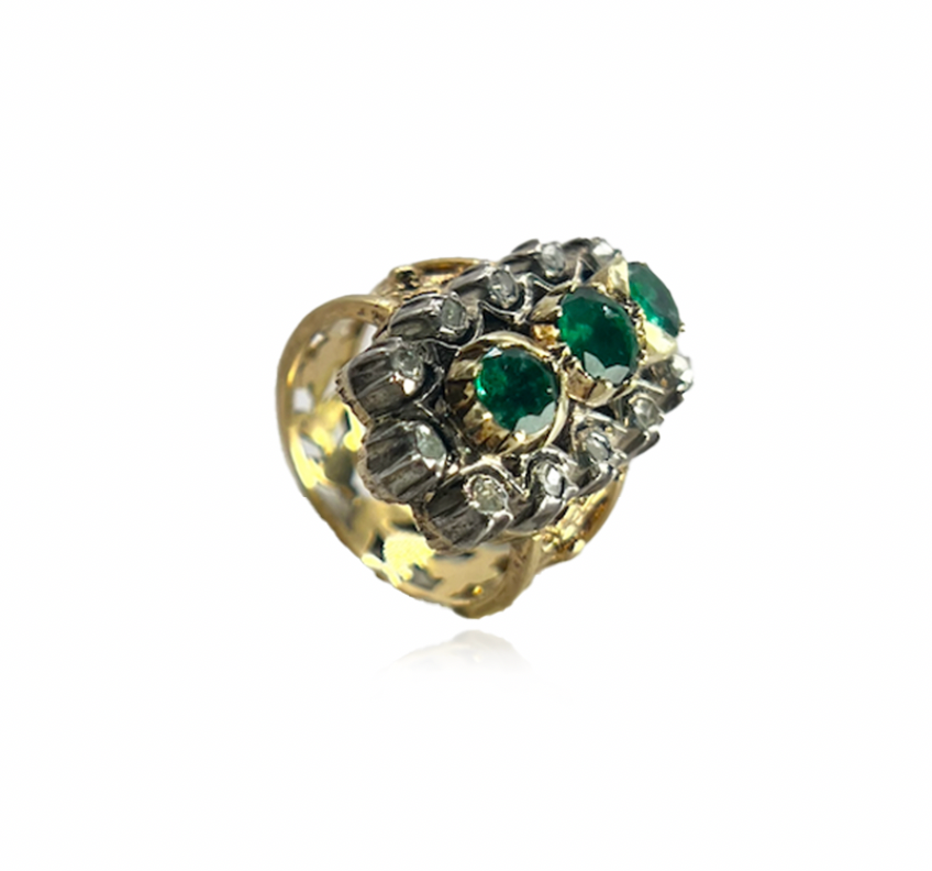 Emerald and Diamond Ring