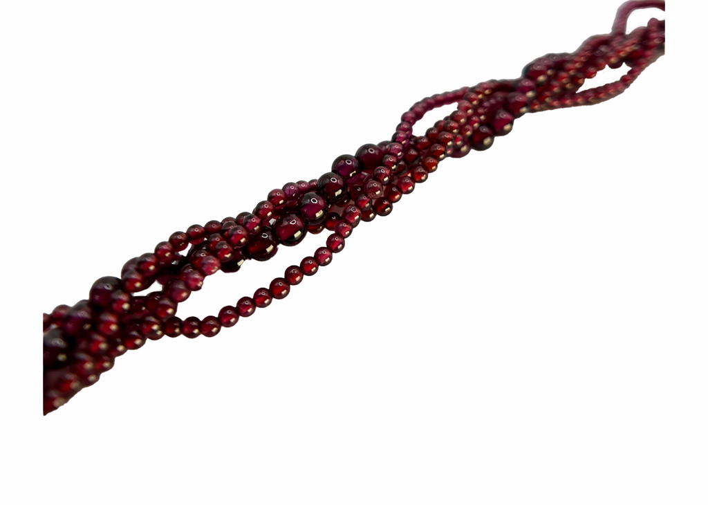 Memento Clasp Garnet Torsade Bracelet