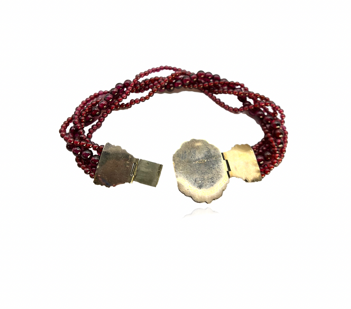 Memento Clasp Garnet Torsade Bracelet