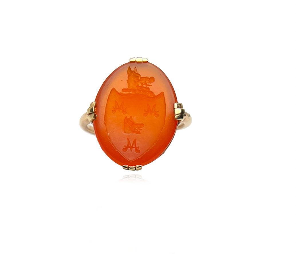 Carnelian Intaglio Men's Ring