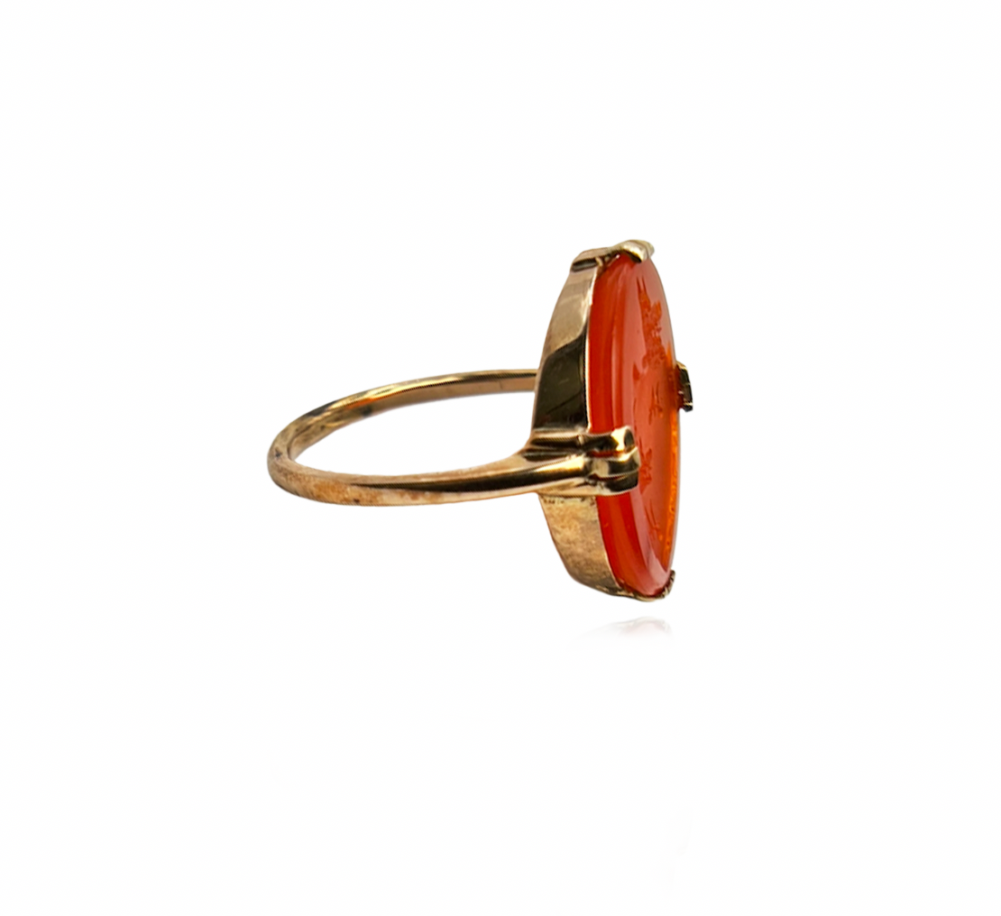 Carnelian Intaglio Men's Ring