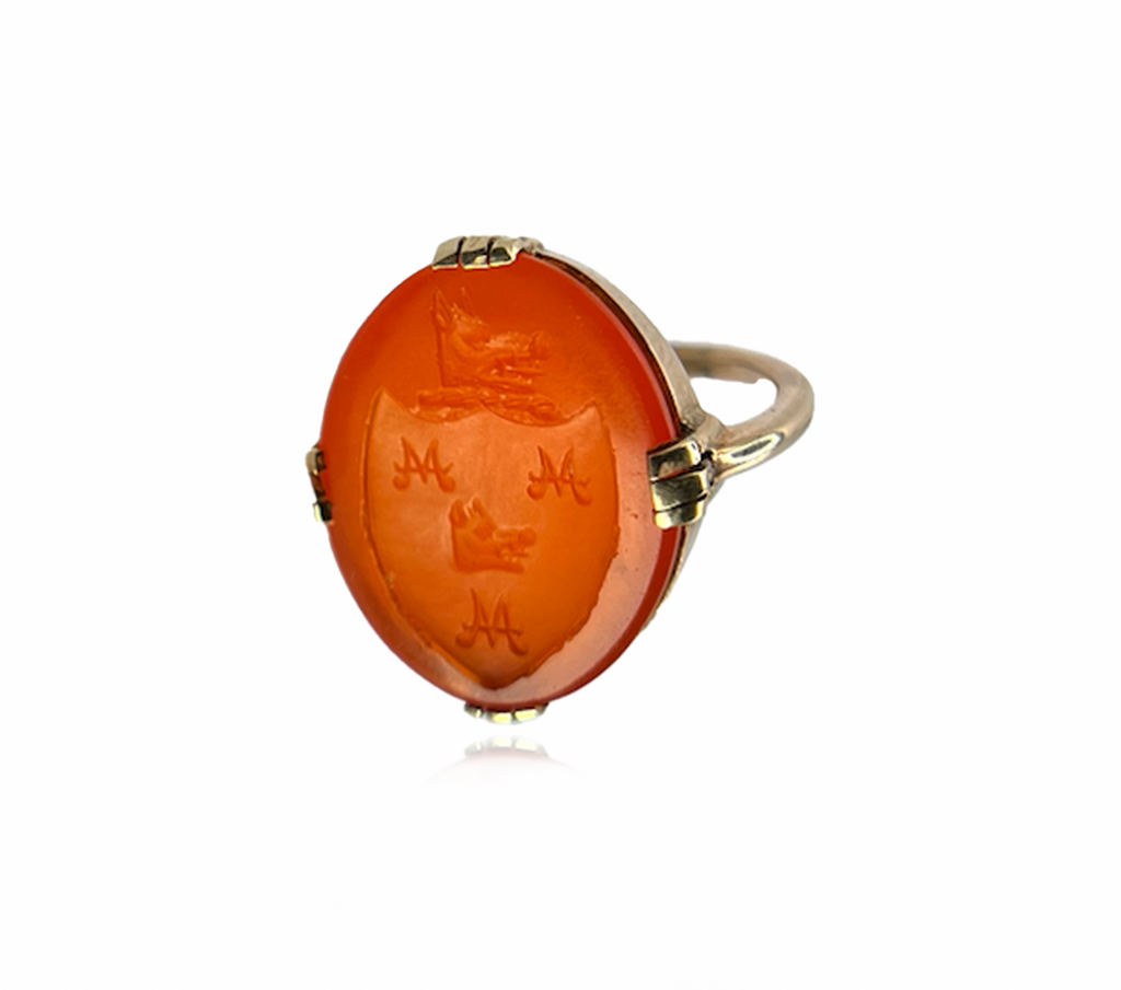 Carnelian Intaglio Men's Ring