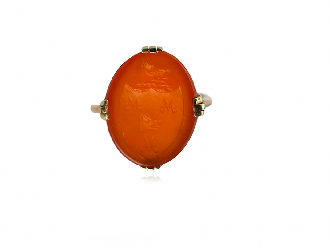 Carnelian Intaglio Men's Ring