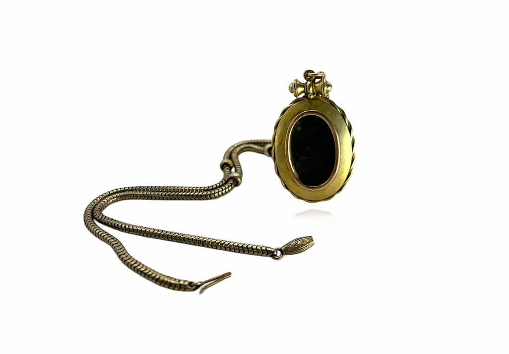 Rose Cut Diamonds and Pearl Locket Necklace