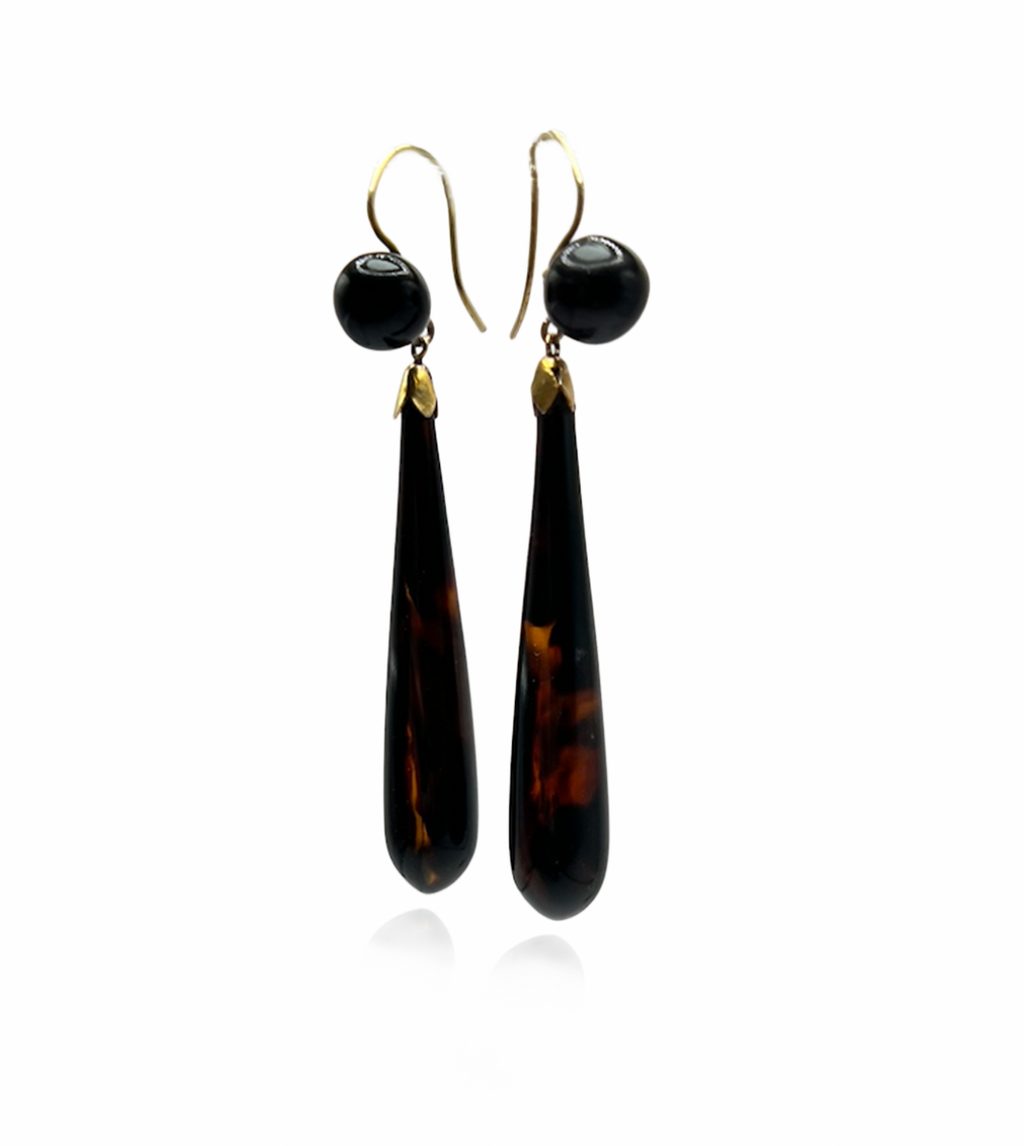 Tortoise Shell Drop Earrings