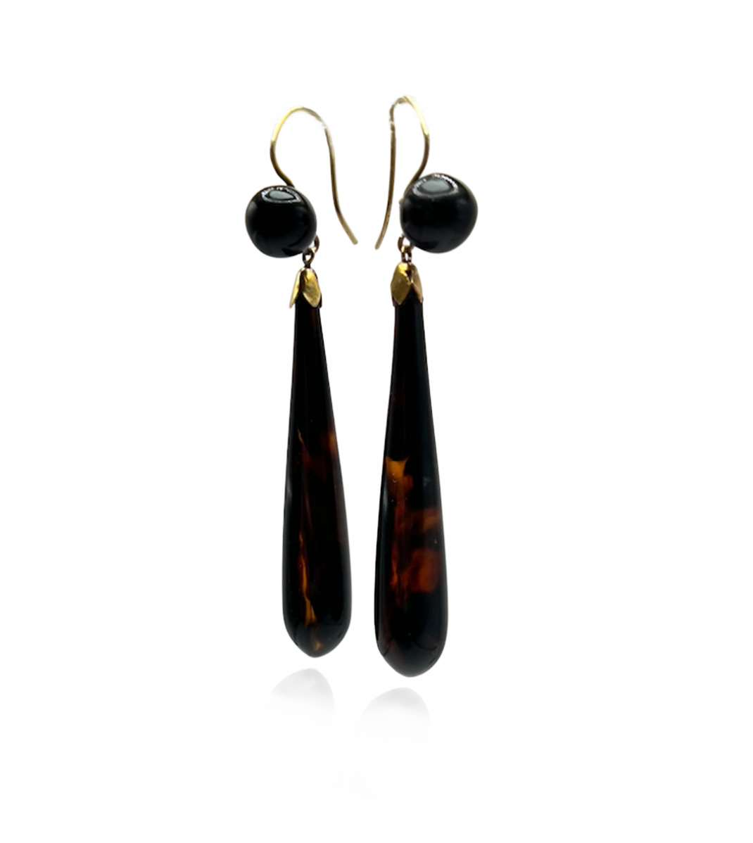 Tortoise Shell Drop Earrings