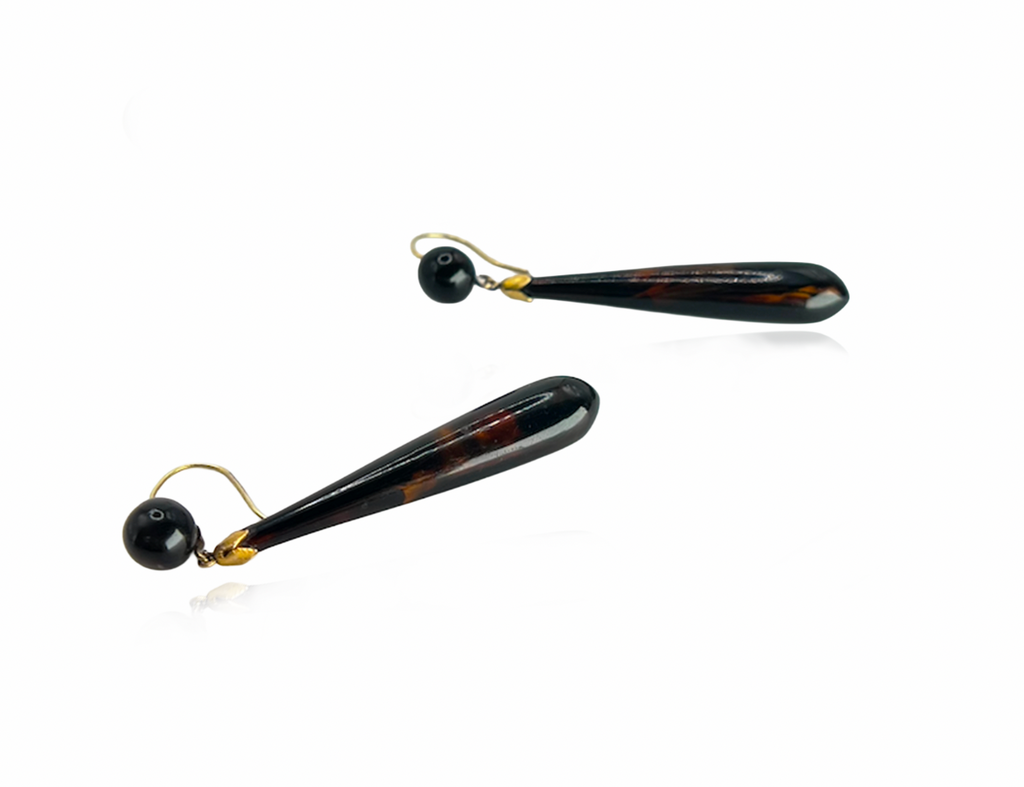 Tortoise Shell Drop Earrings