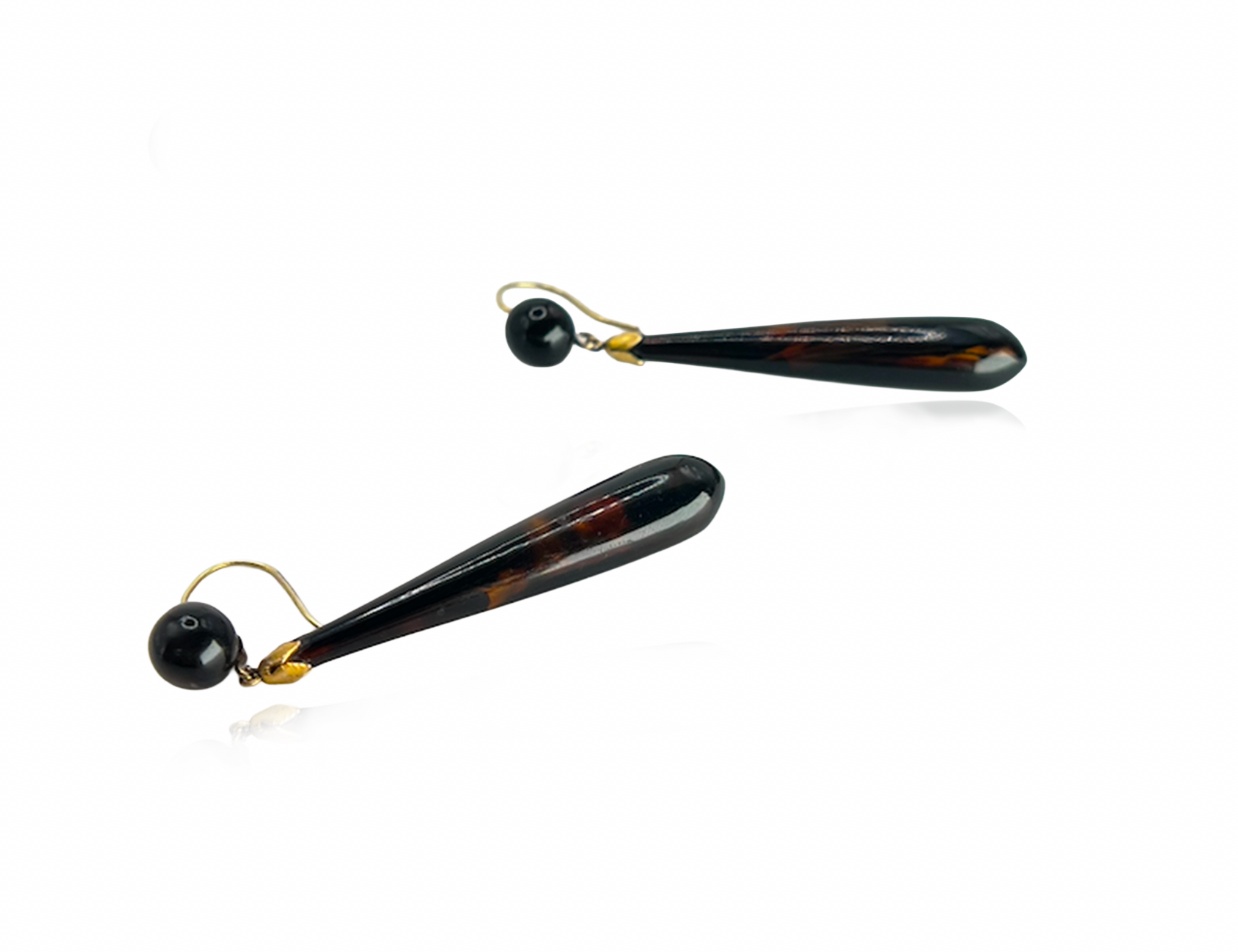 Tortoise Shell Drop Earrings