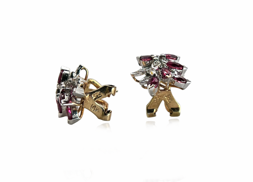 Ruby and Diamond Earrings