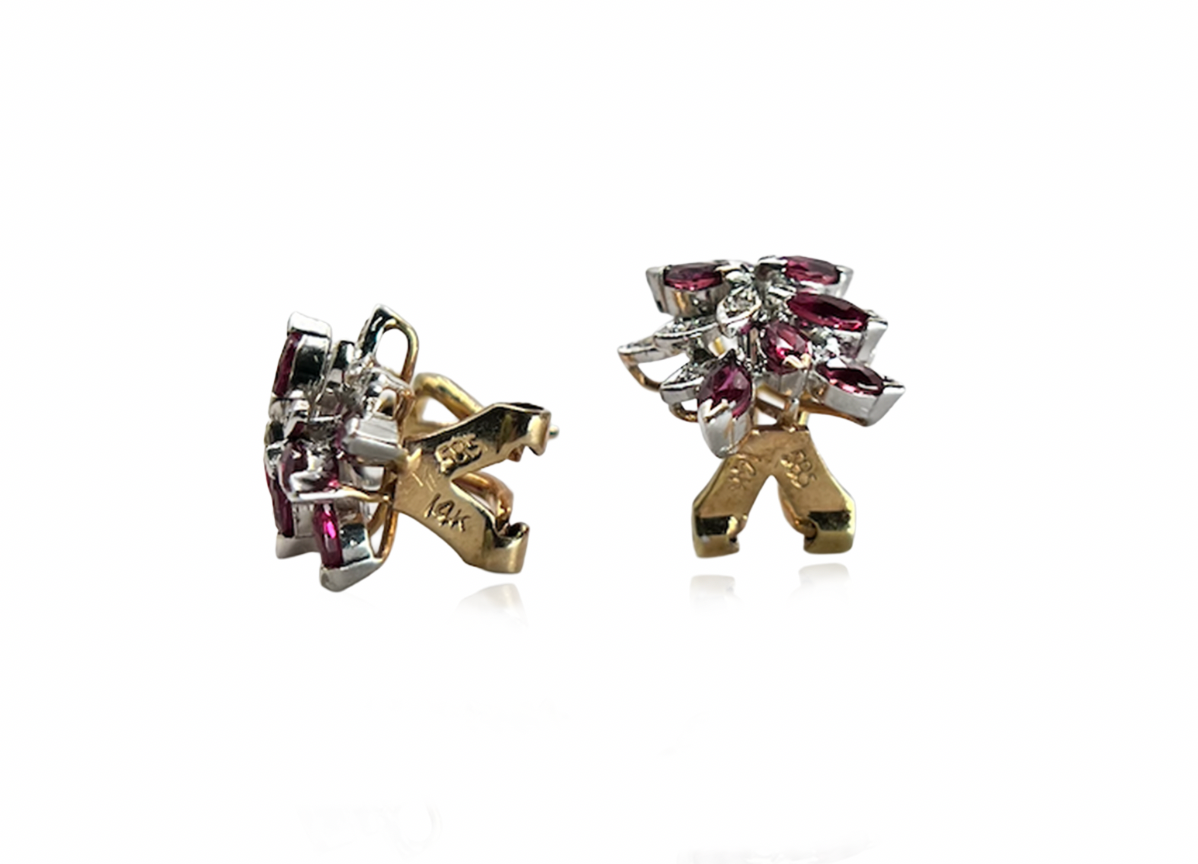 Ruby and Diamond Earrings