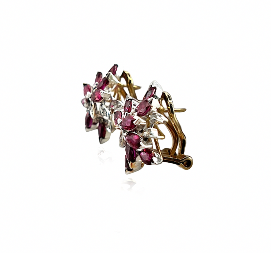 Ruby and Diamond Earrings
