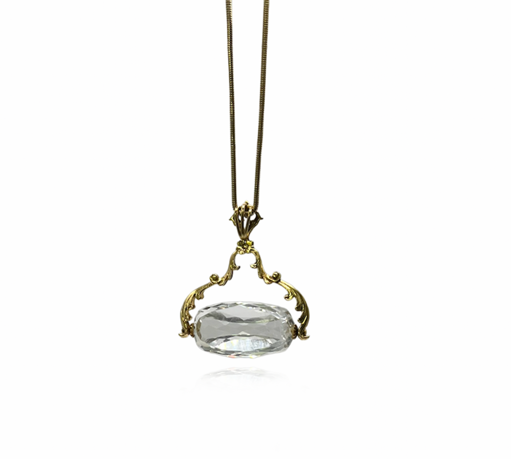 Rock Crystal Fob Necklace