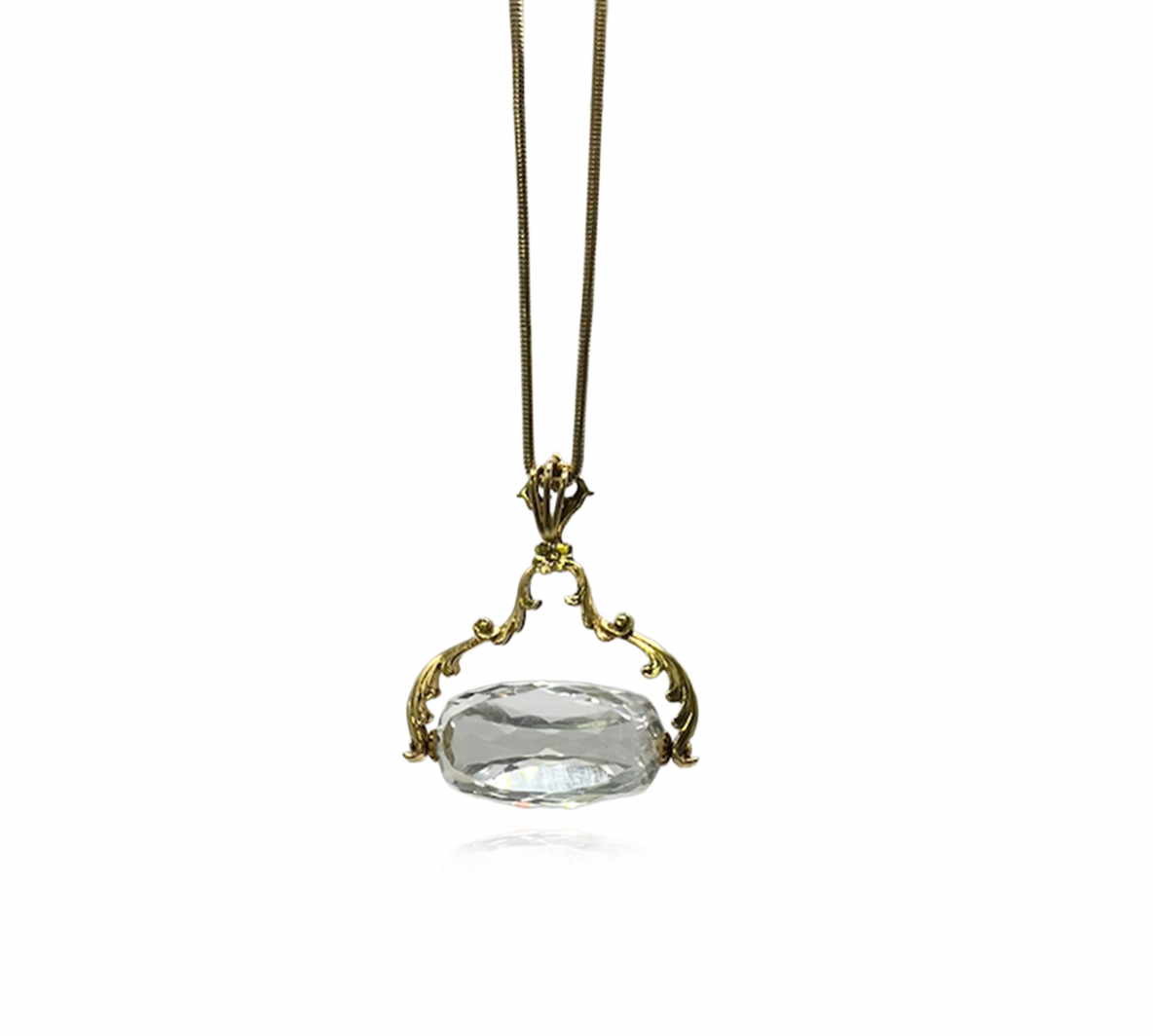 Rock Crystal Fob Necklace