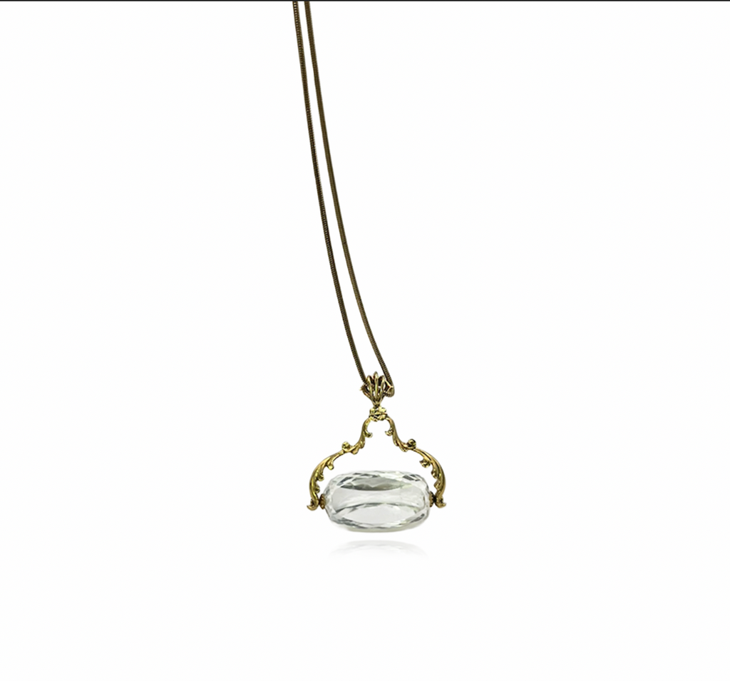 Rock Crystal Fob Necklace