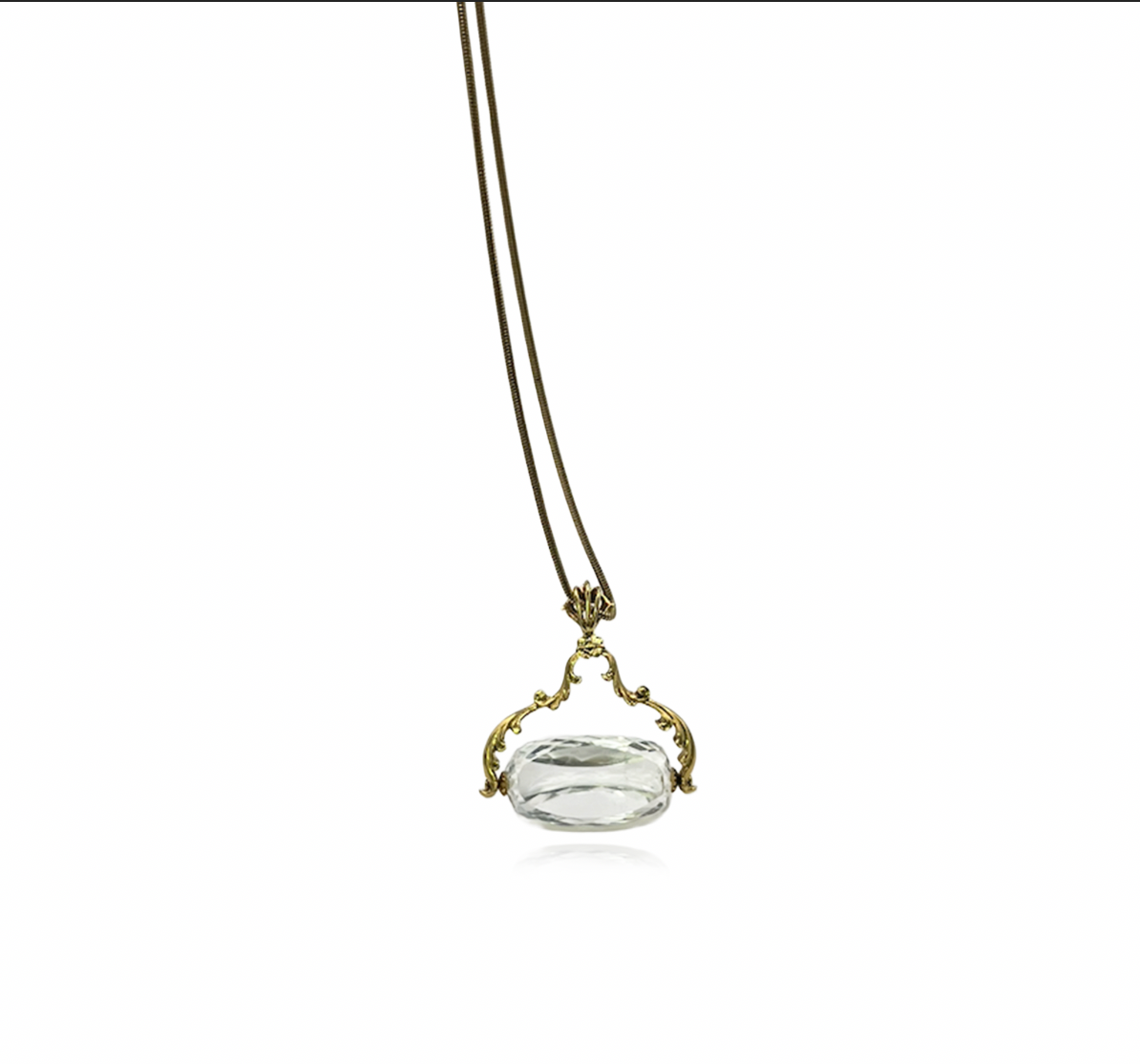 Rock Crystal Fob Necklace