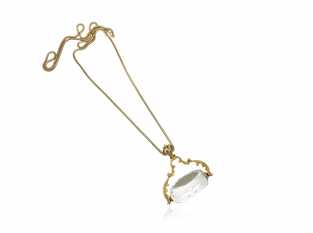 Rock Crystal Fob Necklace