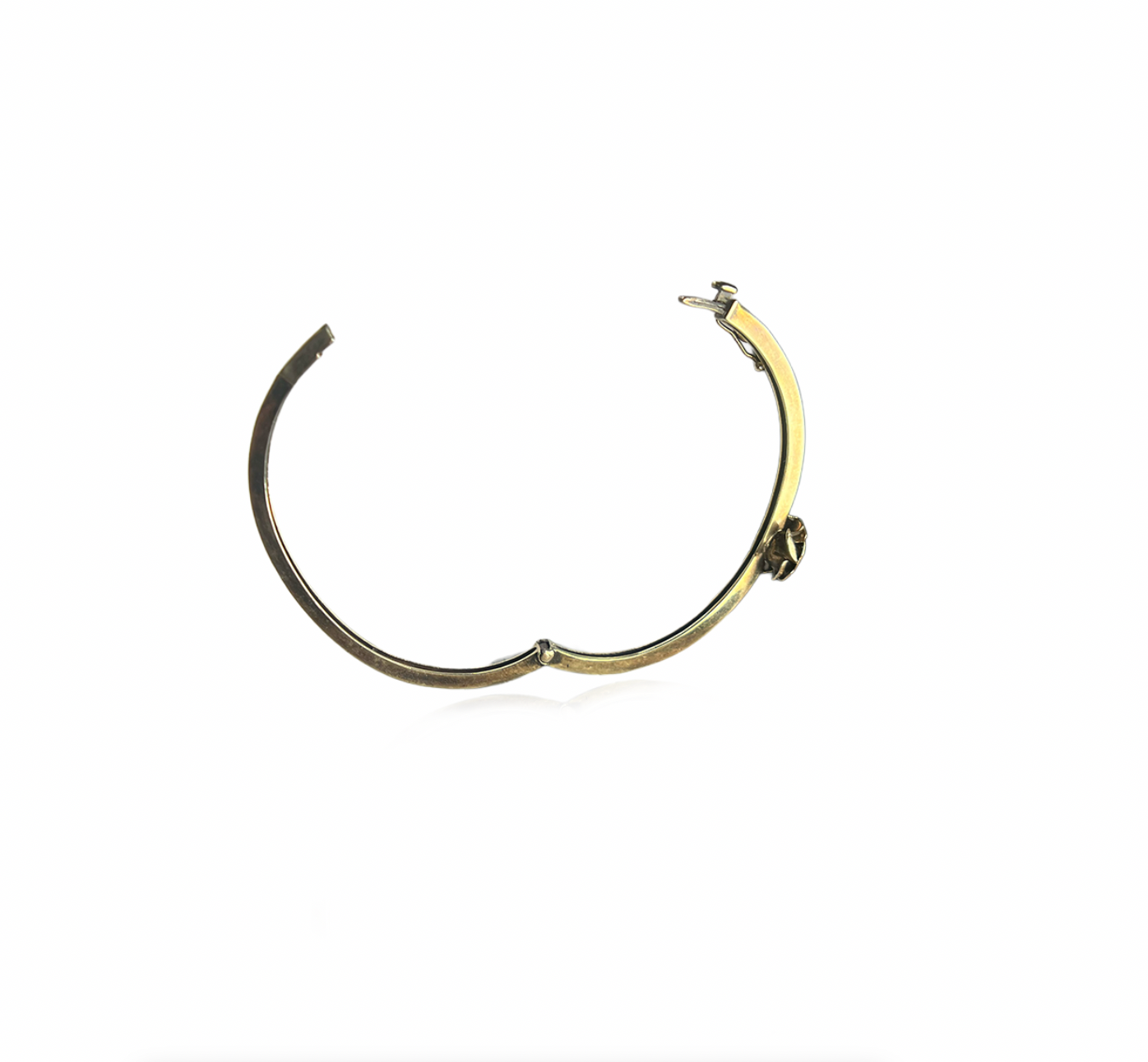 Diamond Flower and Continental Black Enemel Bangle