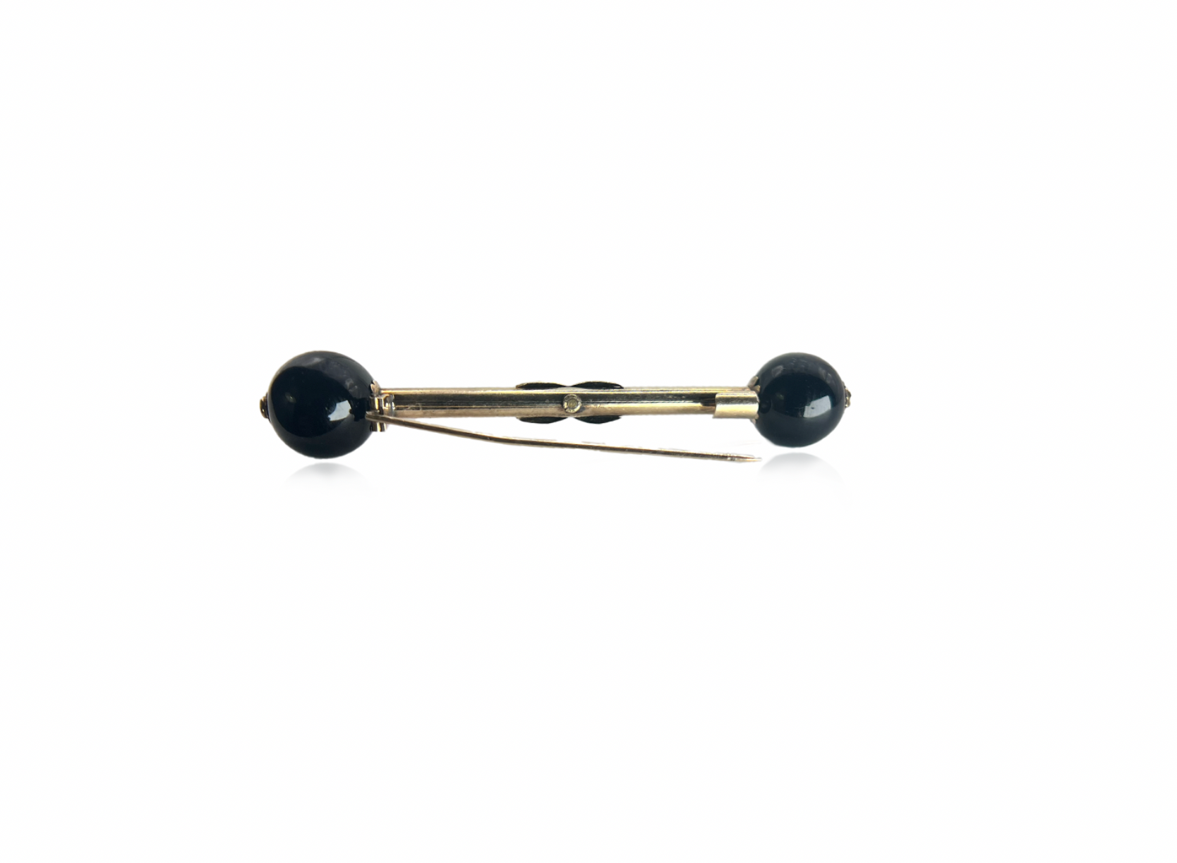 Onyx Bead Jabot Pin