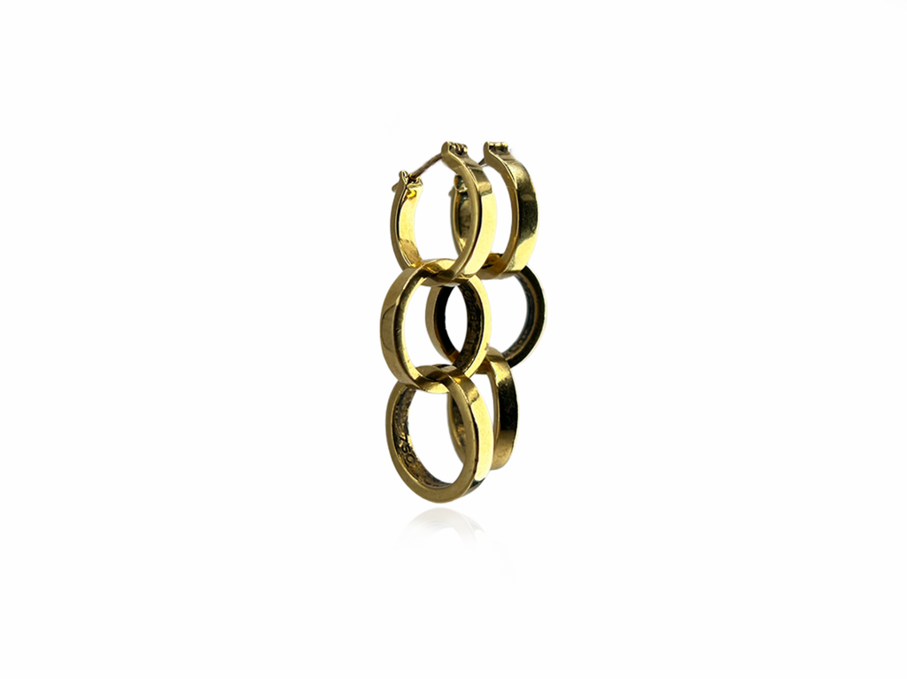 Tiffany & Co. Paloma Picasso Gold Triplet Hoop Earrings