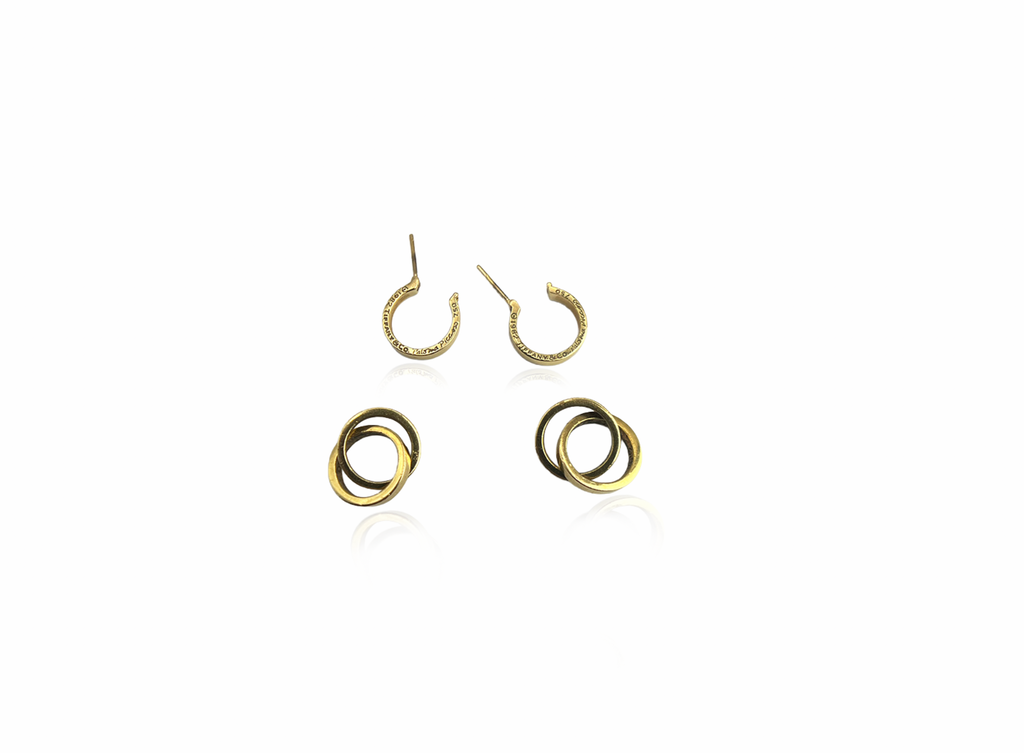 Tiffany & Co. Paloma Picasso Gold Triplet Hoop Earrings