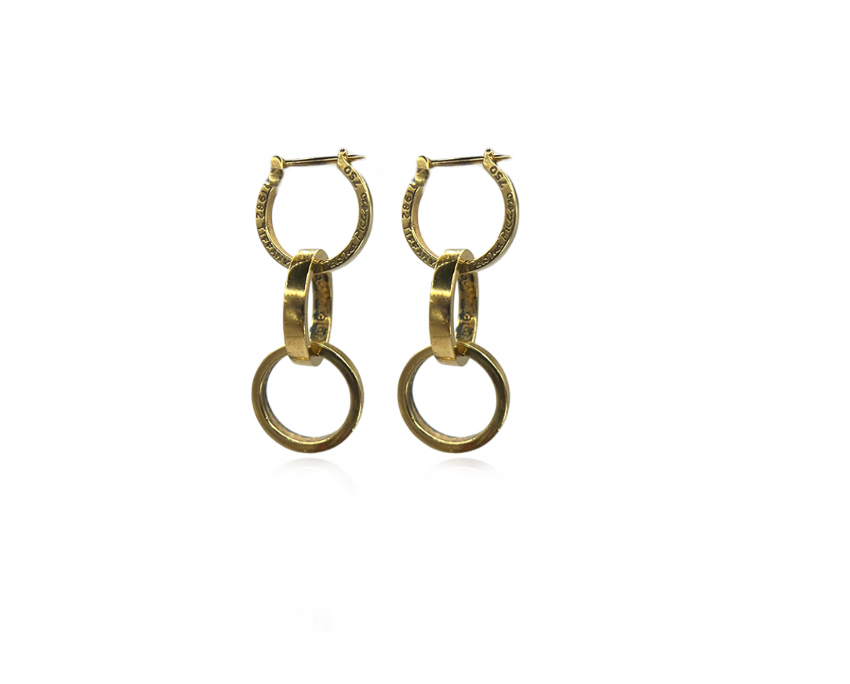 Tiffany & Co. Paloma Picasso Gold Triplet Hoop Earrings