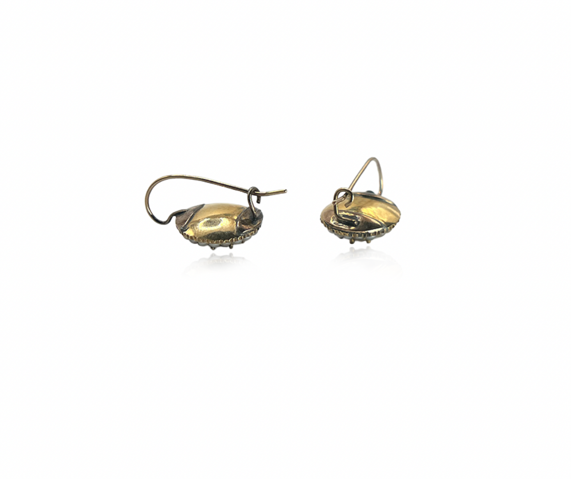 Seed Pearl and Large Citrine Detachable Earrings