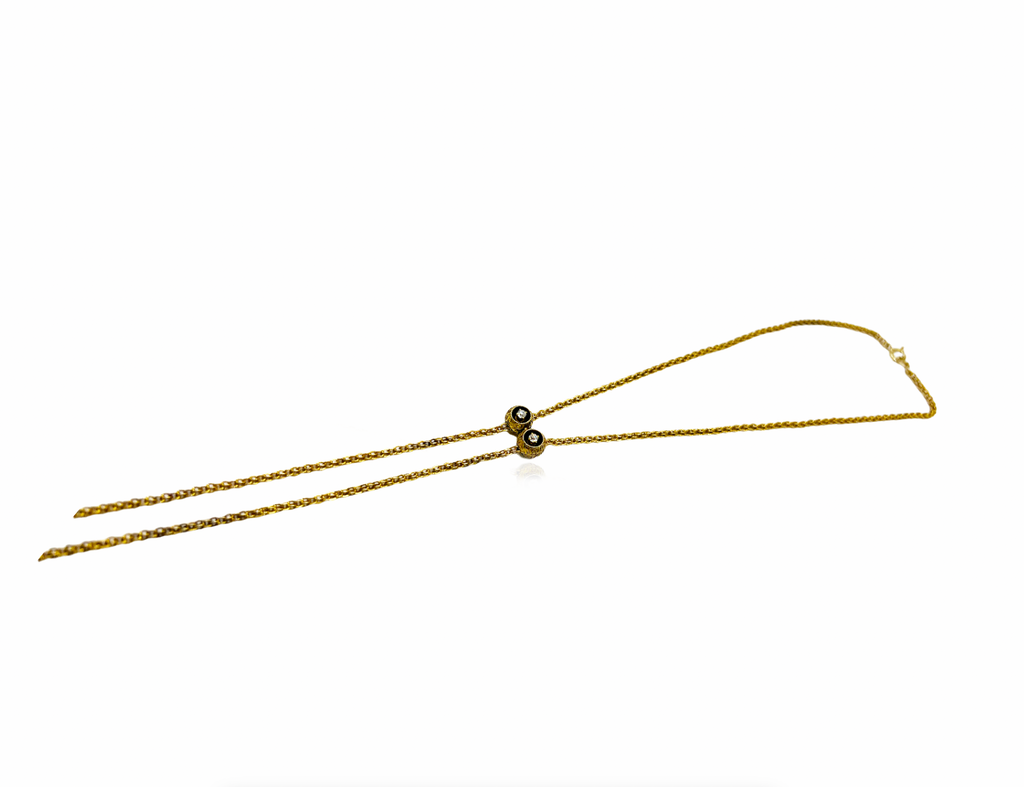 Watch Chain with Diamond Spheres