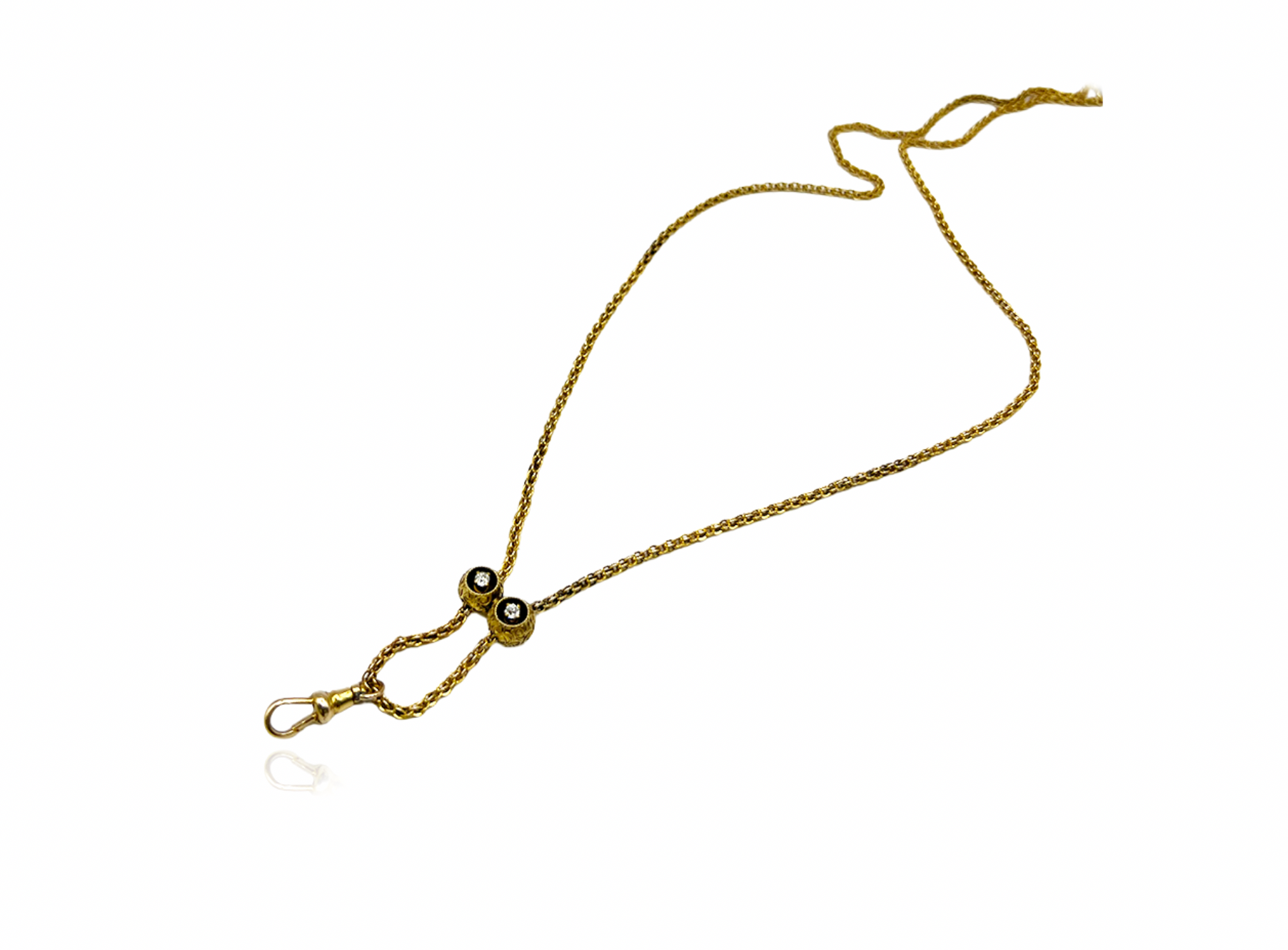 Watch Chain with Diamond Spheres