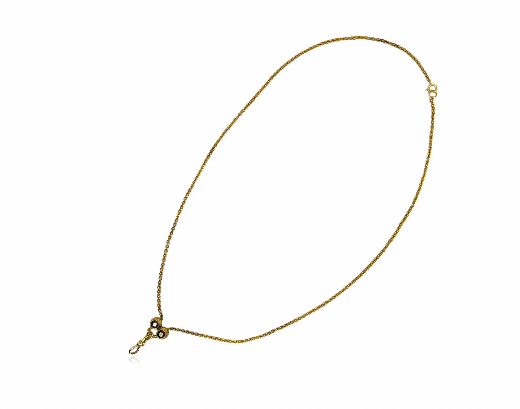 Watch Chain with Diamond Spheres