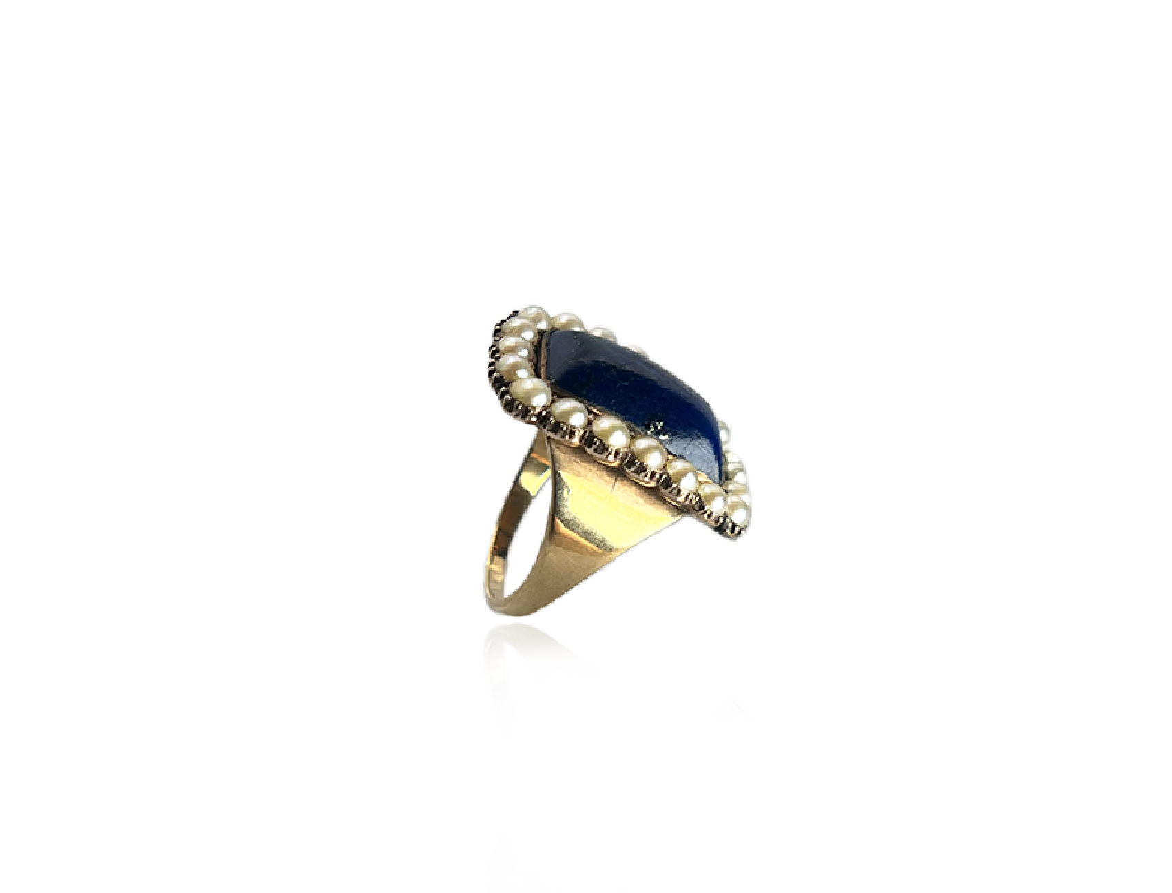 Lapis and Pearl Ring