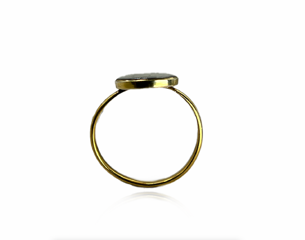 Hand Painted Portrait Miniature Ring