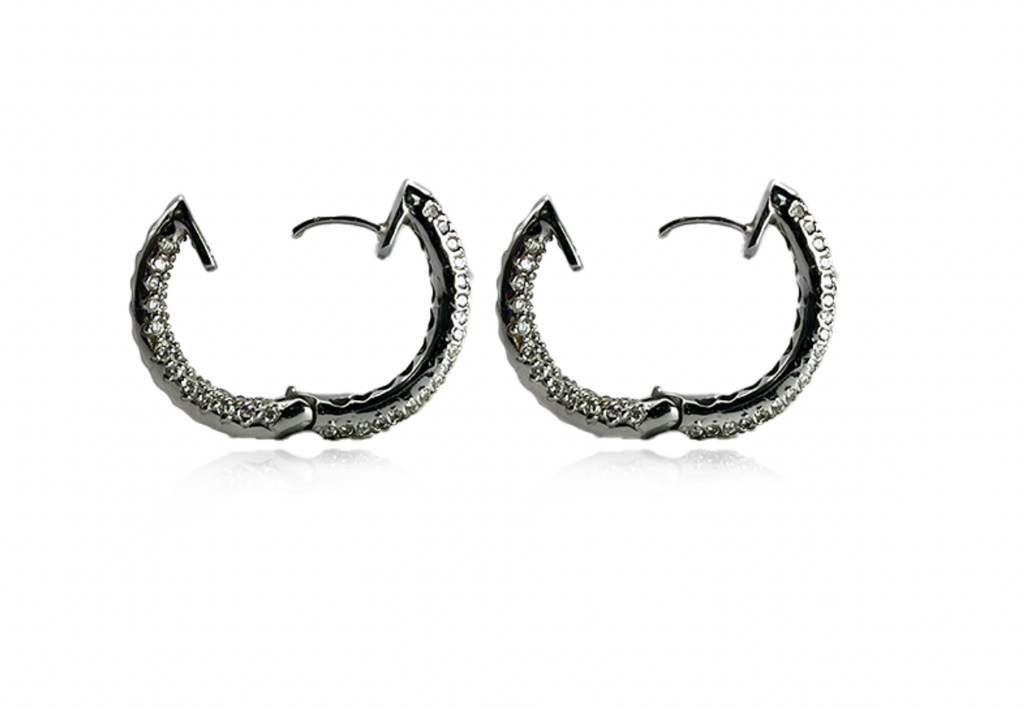 Diamond Hoop Earrings