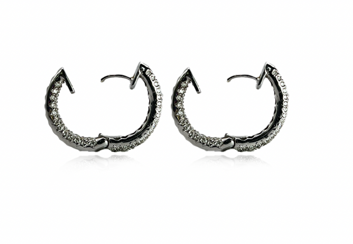 Diamond Hoop Earrings