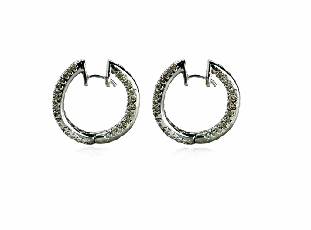 Diamond Hoop Earrings