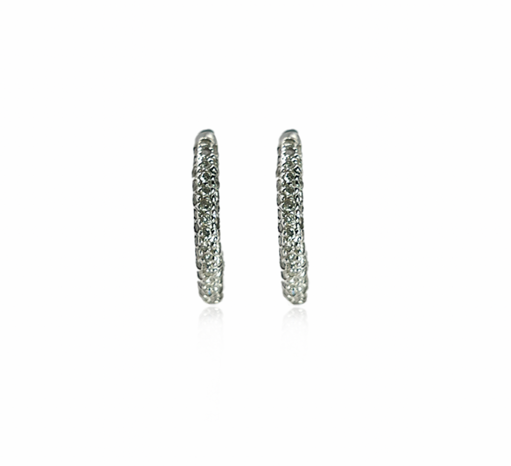 Diamond Hoop Earrings