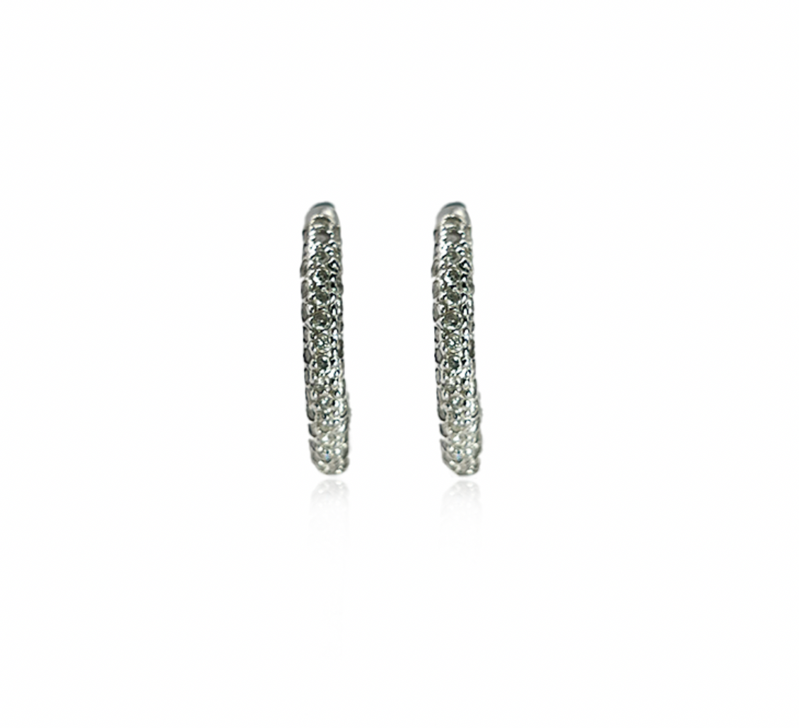 Diamond Hoop Earrings