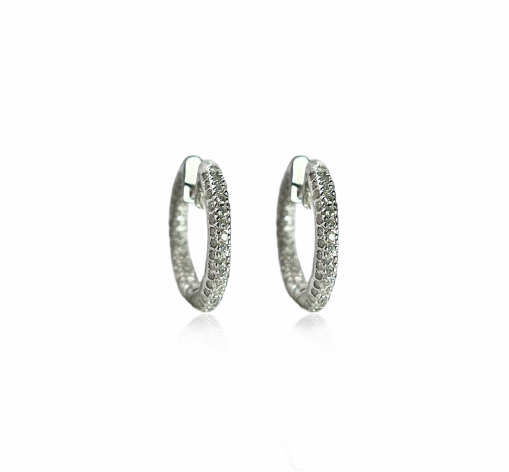 Diamond Hoop Earrings