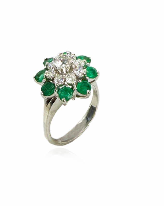 Diamond and Emerald Ring